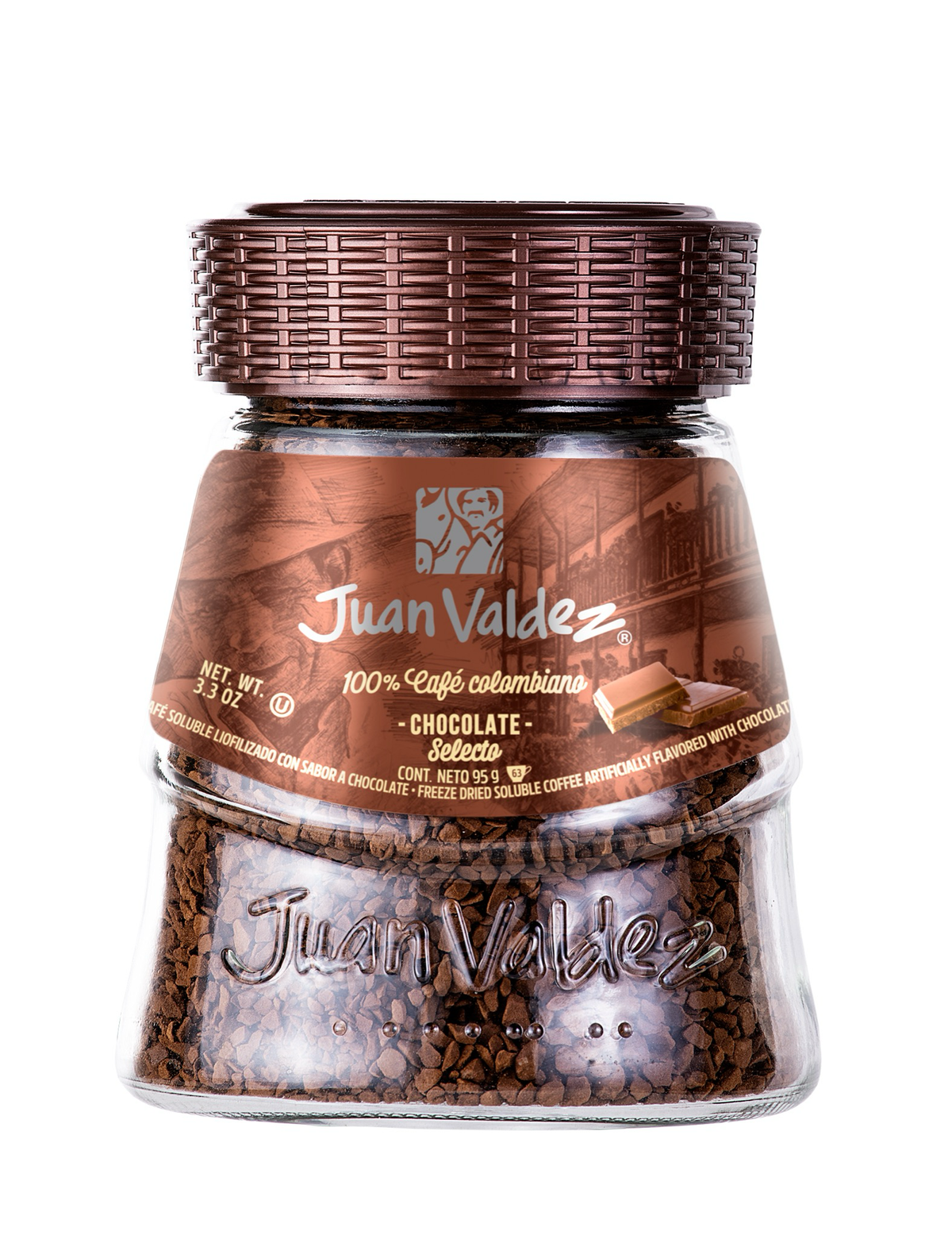 Juan Valdez Freeze-Dried Instant Coffee – Chocolate Flavor (95g)