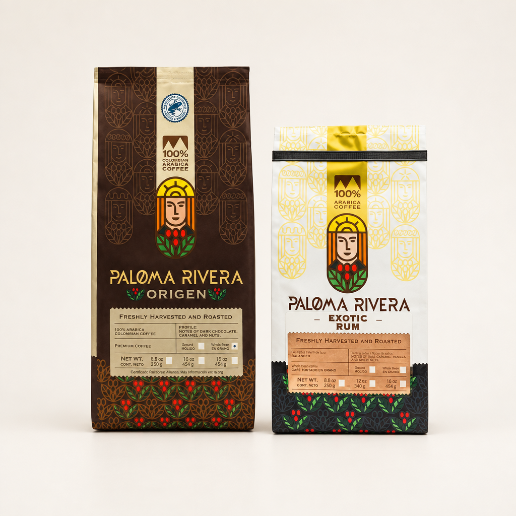 Paloma Rivera Origen and Exotic Rum coffee duo
