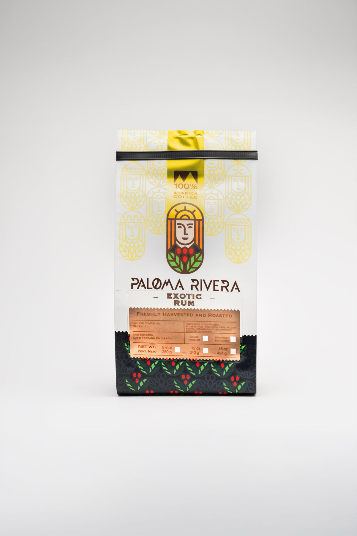 Paloma Rivera Exotic Coffee Beans Duo – Origen 454g + Exotic Rum 250g